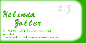 melinda zoller business card